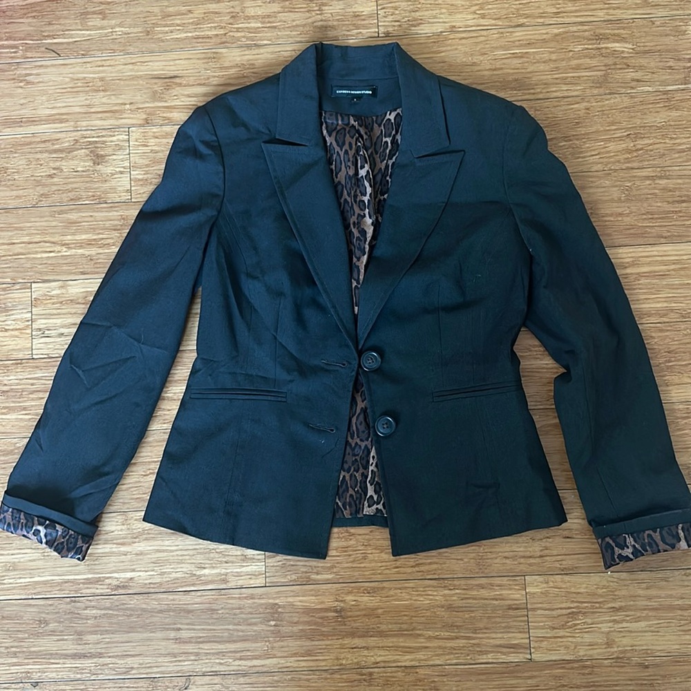 Vintage Express Dark Gray Size 6 Blazer